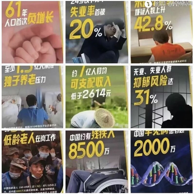 中国社会面临严峻问题！中共数据海报引发争议与封禁