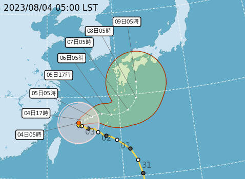 台风卡努逐渐移离，台湾地区仍须警惕强风与降雨