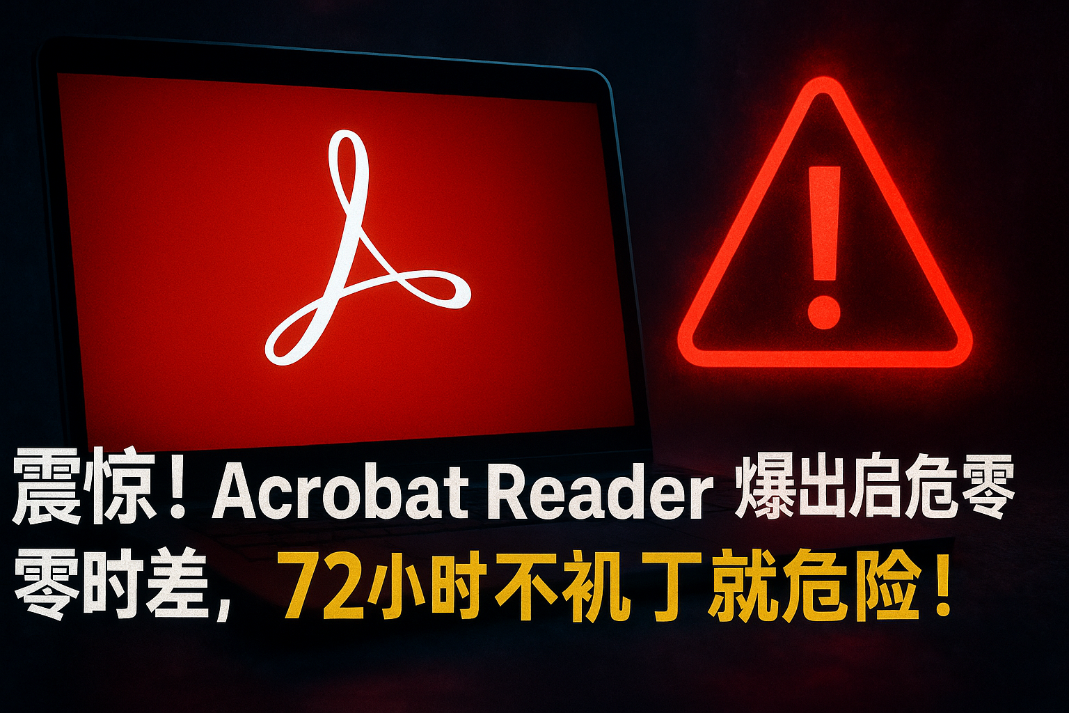 震惊！Acrobat Reader爆出极危零时差，72小时不补丁就危险！