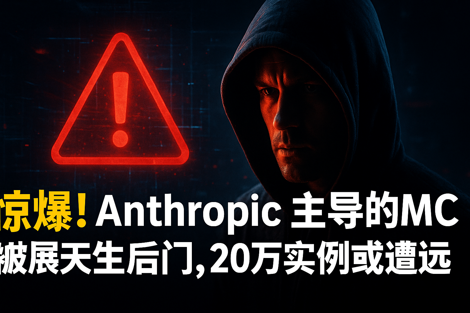 惊爆！Anthropic主导的MCP被曝天生后门，20万实例或遭远控