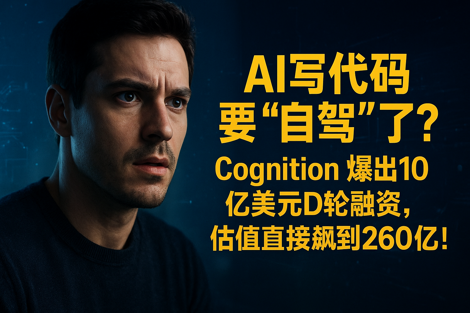 AI写代码要“自驾”了？Cognition爆出10亿美元D轮融资，估值直接飙到260亿！